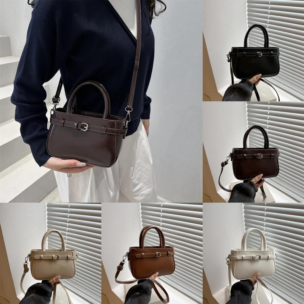 Womens Pu Small Square Bag With Top Zipper And Internal Phone Pocket For Daily Use