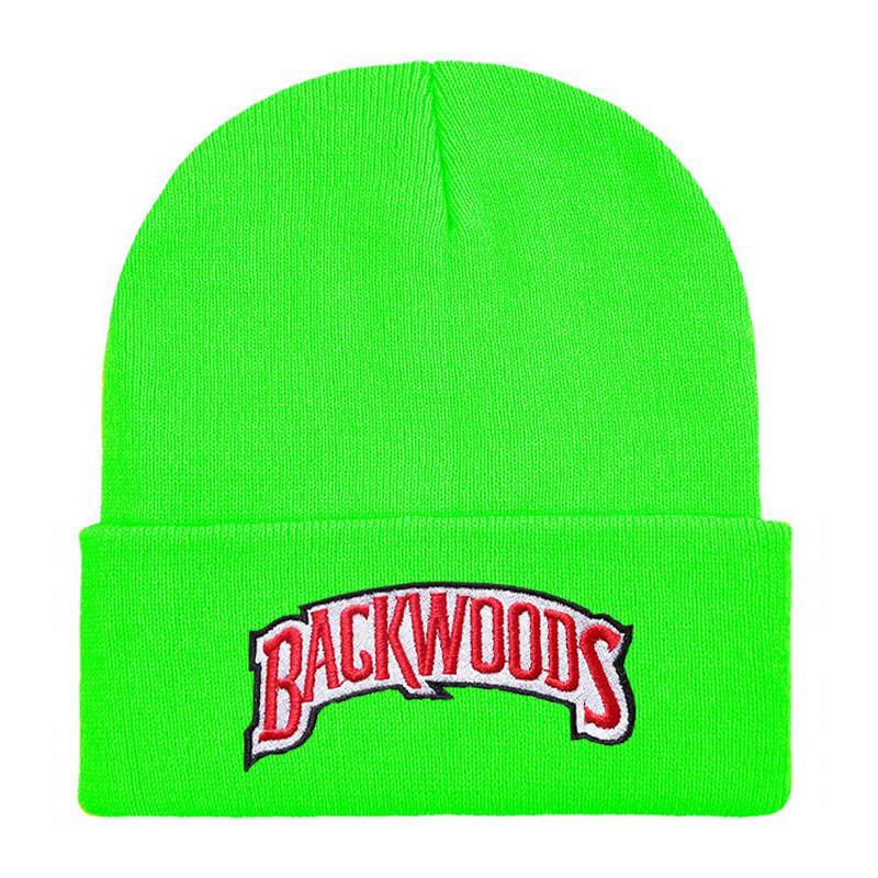 Backwoods Embroidered Beanie Hat With Adjustable Fit For Street Fashion And Cold Weather