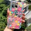 Colorful Flower Pattern Transparent TPU  Case for  13T Pro Mi 14 13 12 11 Lite 5G NE Poco X3 X6 Pro 5G Airbag Phone Cover