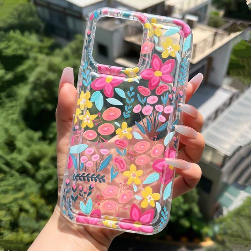 Flower Summer Pink Floral Phone Case for  Redmi Note 13 12 11 Pro Plus 5G 12S 11S 10S 9 10 TPU Shockproof Airbag Cover