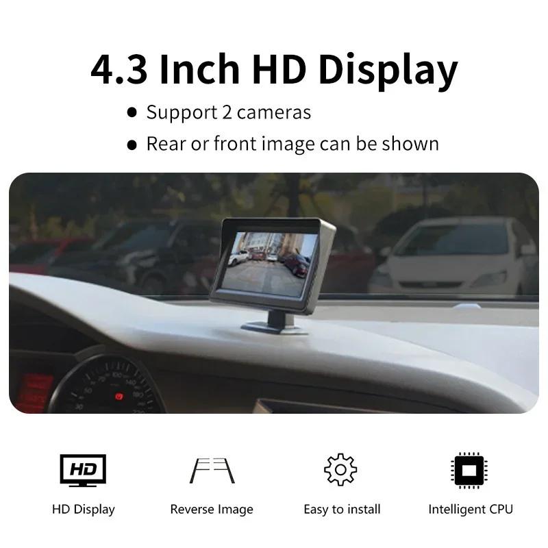 Car Reverse Monitor with  Rear View Camera Backup Camera Kit Back Up Car Monitor Display Parking System Rearview Reverse Monitor