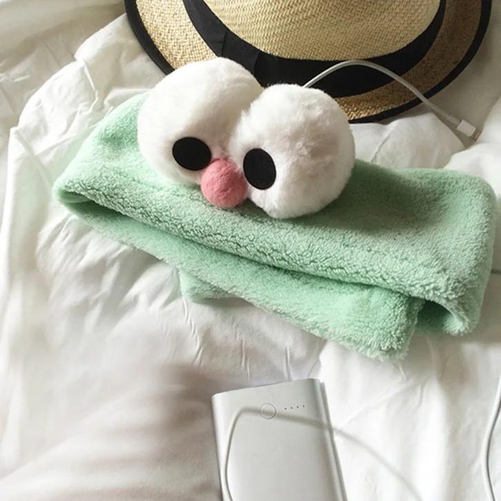 

Кавайные мятно-зеленые коралловые флисовые повязки для волос женские для умывания лица, душа, спорта, йоги, эластичные ободки для волос с широкими полями, аксессуары для волос