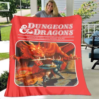 Dungeons Pattern Blanket Flannel Blanket Super Soft Fleece Throw Blankets Lightweight Warm Blanket for Bedroom Couch Sofa