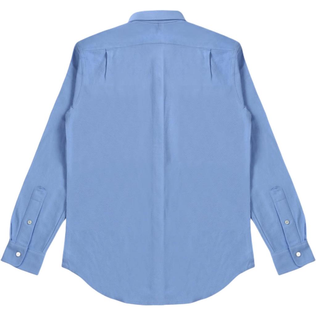Polo Ralph Lauren Solid Color Single-Breasted Long Sleeve Shirt Men shirts Canvas-Blue 710963758-002