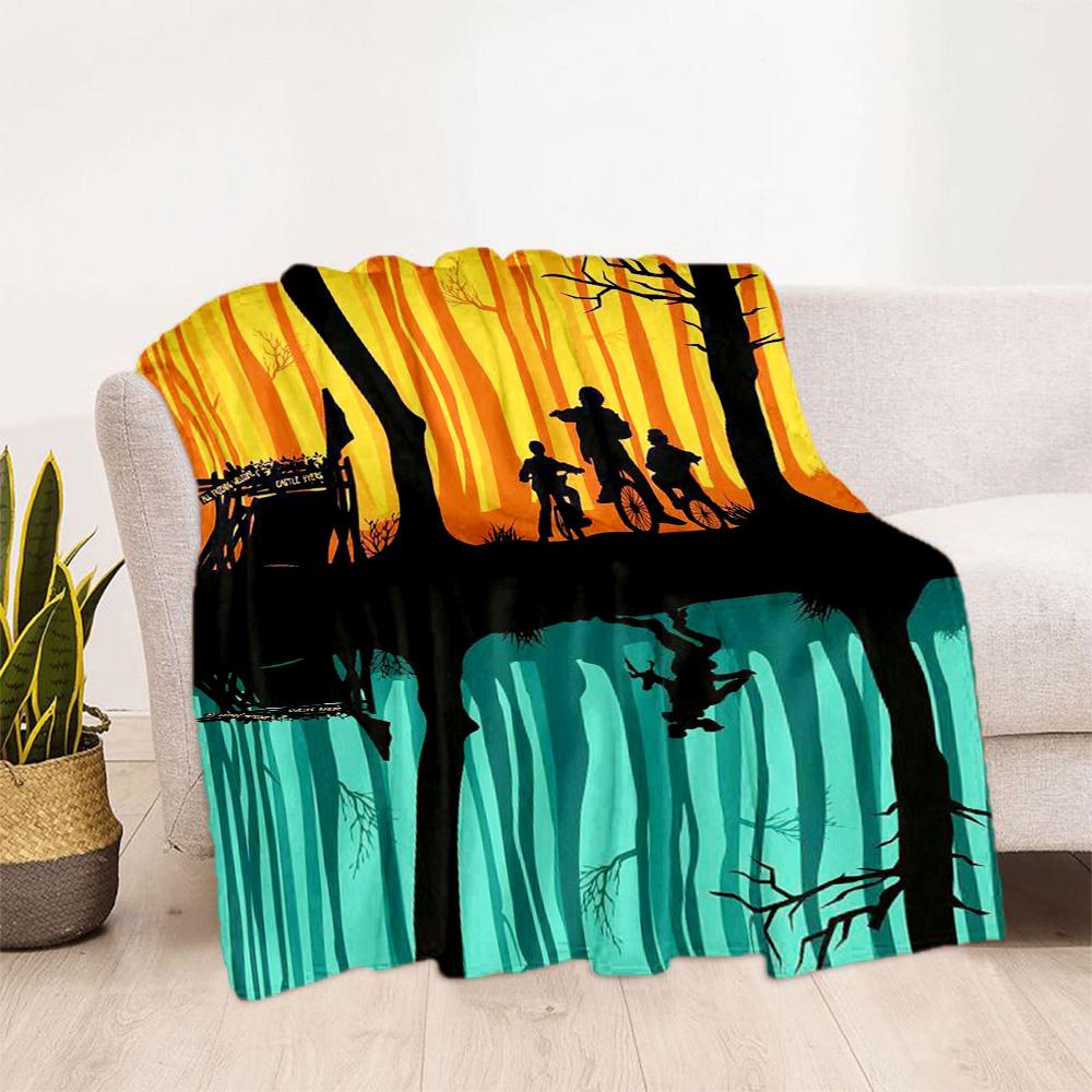 Stranger Things Blanket Suitable for sofas,travel, living rooms also a good gift for friends and family Suitable for all seasons.