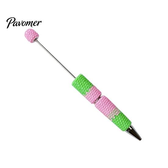 Creative Writing Supplies DIY Beadable Pen, Colorful Fancy Beaded Crafting Ballpoint Craft Pens for Adults Gift Students, Party Favors, Office
