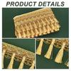 5 Yards Gold Silver Fringe Tassel Trim  Polyester Fibre Fringe Lace Trim Ribbon Crafting Lace Sewing Trim for Curtain Clothes Ho