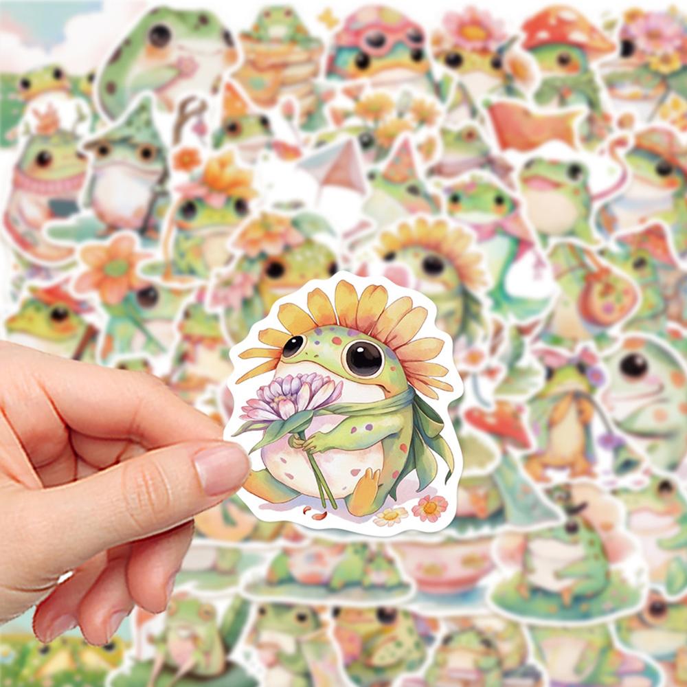 10/30/50PCS Cute Cartoon Colorful Fat Frog Stickers Decals DIY Motorcycle Suitcase Helmet Waterproof Funny Graffiti Sticker Pack