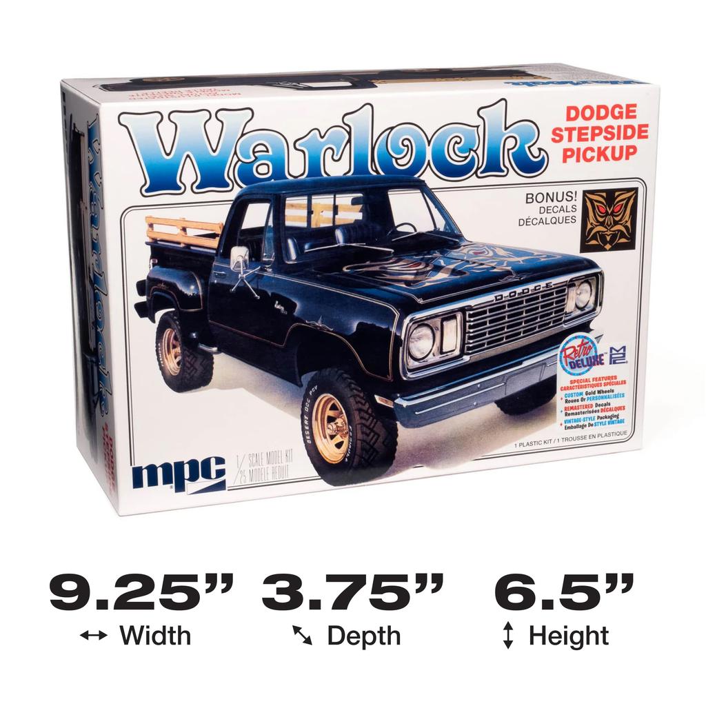 MPC Scale 1977 Dodge Warlock Stepside Pickup Plastic Model Kit MPC983 1/25