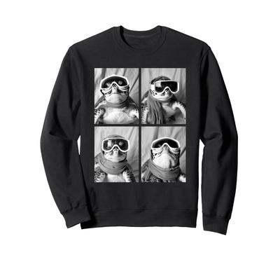 Cute Turtle Snow Funny Marine Animal Winter Sweatshirt Goggles,
