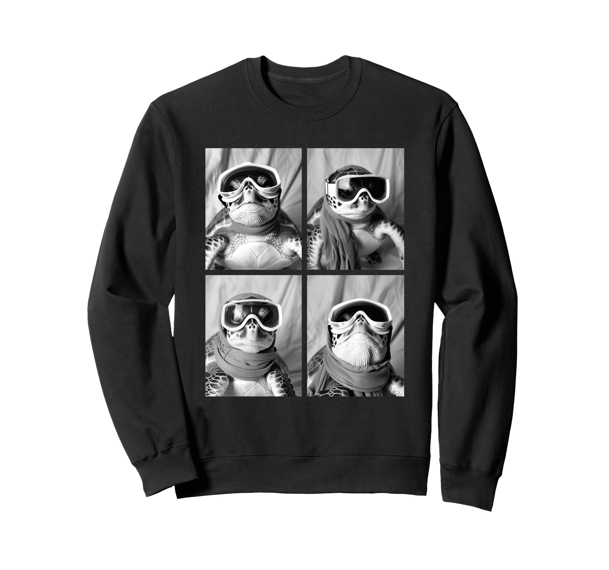 

Милая Черепаха Снег Смешное Морское Животное Зимняя Толстовка Очки, чёрный