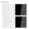 LangYeao ZigBee EU UK Cadre en Aluminium Tuya Interrupteur Mural Tactile Intelligent 1/2/3 Touches Pas de Neutre Pas de Condensateur pour Maison Intelligente