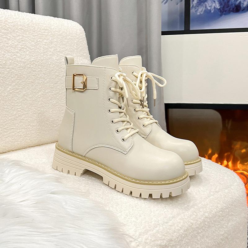 

2025 осень и зима новая черная бархатная женская обувь в стиле Мартин, ботильоны на толстом каблуке в британском стиле, универсальные ботинки до середины голени, хлопковые ботинки для детей 42