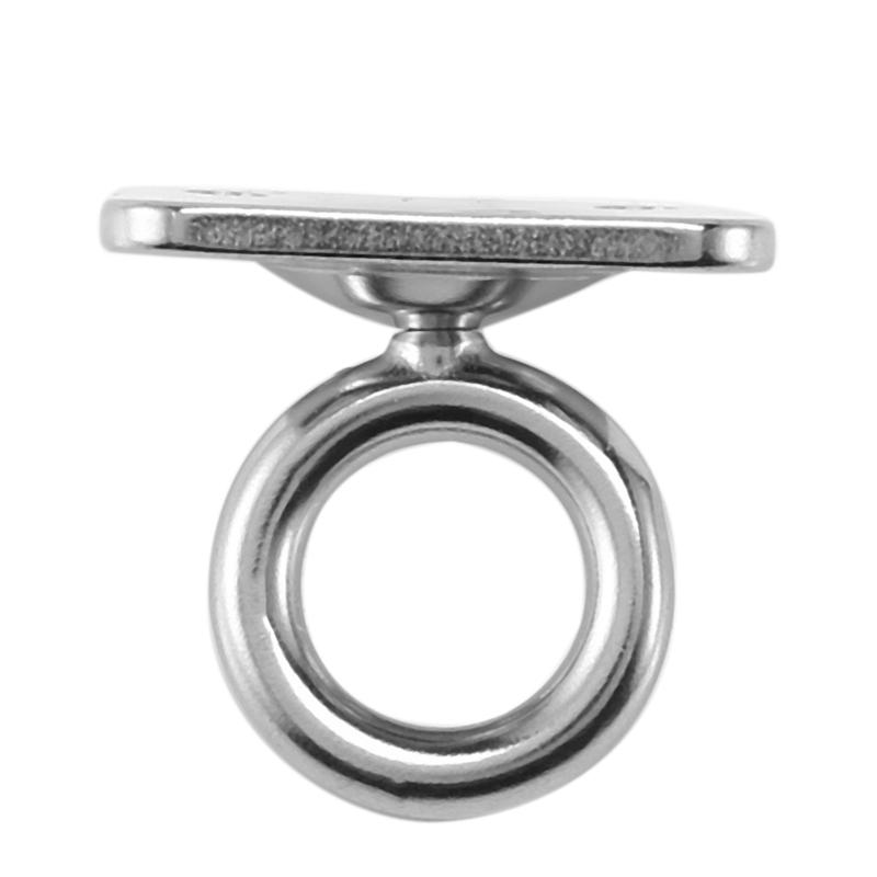 ABWR-10Pcs Square Swivel Pad Eye Rotatable Ceiling Hook Wall Mounted Hook Stainless Steel Eye Pad Plate(With Screws)