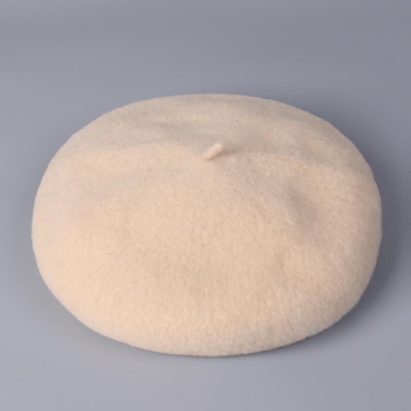 100% Australian Wool Plain Beret Cap French Minimalist British Pumpkin Hat Warm Winter Wool Painter Cap