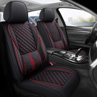 Juego de Fundas para Asientos de Coche de Cuero PU Premium para 5 Plazas – Transpirables, Protección Todo el Año – Se Adapta al 95% de Todos los Coches de 5 Plazas