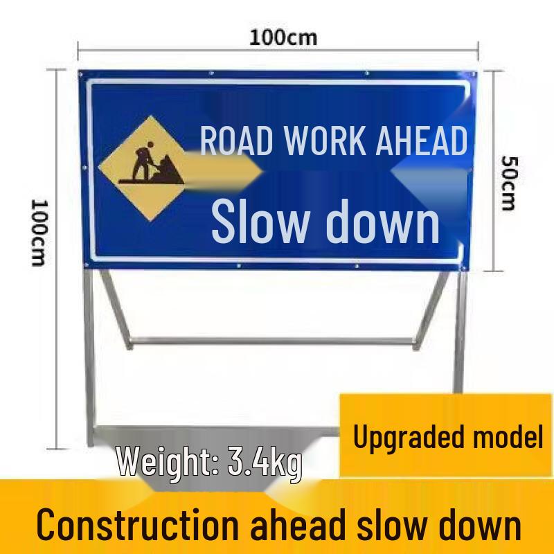 Reflective Roadwork Warning Sign