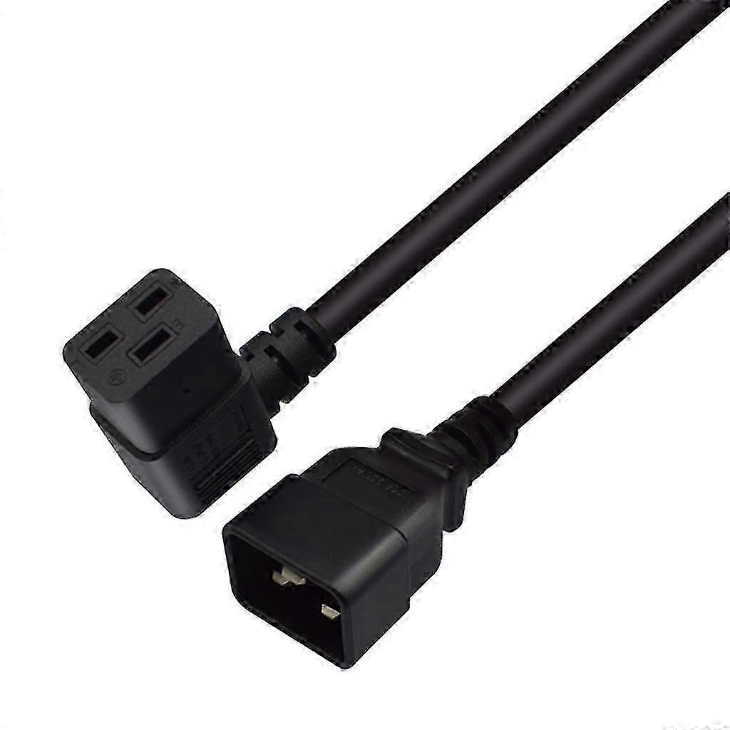 Heavy Duty Right Angle IEC320 C19 to C20 Power Cord for UPS Systems Hwy