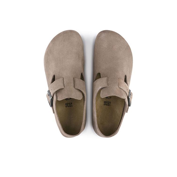 Birkenstock London Suede Leather Taupe Unisex Sneakers Cream 1010503