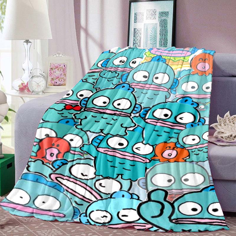 Cartoon Cute HANGYODON Soft Flannel Blanket Bedroom Sofa Picnic, Outdoor Leisure Gift BlanketW-1
