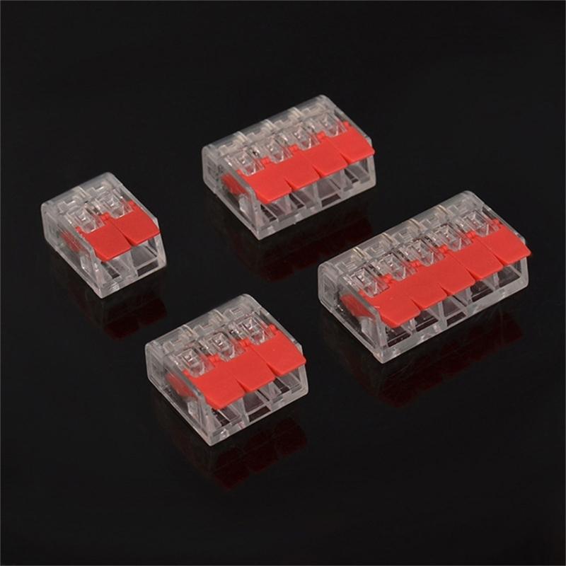 30Pcs Electrical Lever Wire Connectors Quick Splicing Terminals Fast Cable Splicing Connector Push-in Terminals Block