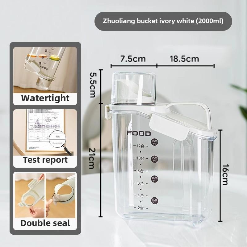 Simple Seal with Scale Grain Storage Bucket Pet Grain Storage Bucket Cat Food Dog Food Moisture-proof Dog Supplies