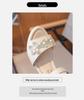 Girls’ Rhinestone Flower High Heel Sandals – Non-slip Soft Sole for Summer & Dance
