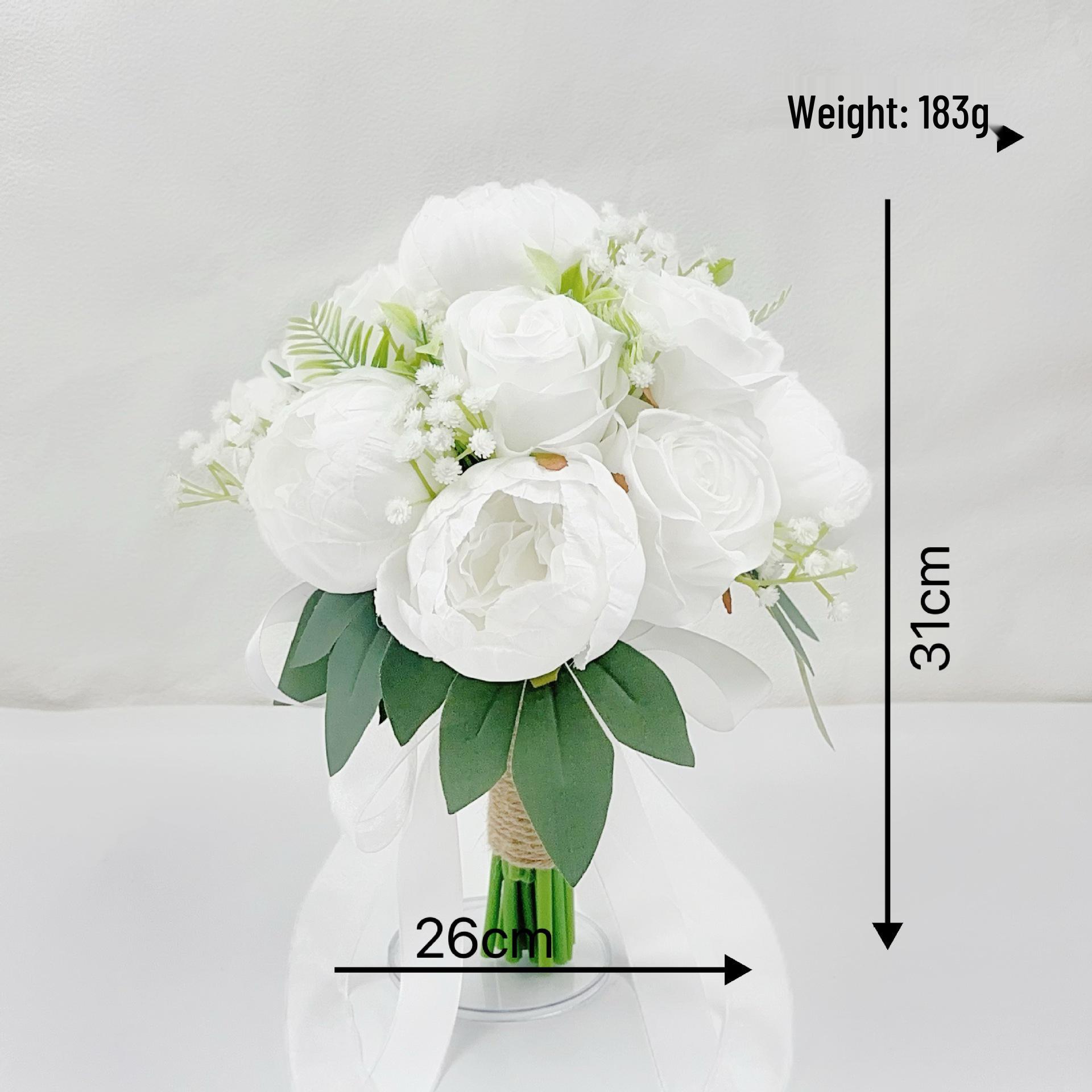 

Elegant High-End Bridal Bouquet: Artificial Roses with Jute Rope – Perfect for Wedding Photos and Ceremonies