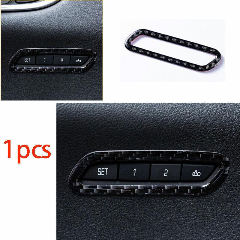 Seat Memory Switch Frame Cover Trim Real Carbon Fiber For Cadillac XT5 2016-