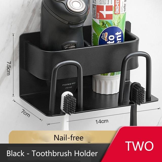 

Держатель для зубных щеток с подстаканником, органайзер для ванной комнаты, стеллаж для хранения зубной пасты, подставка для бритвы, органайзер, полка, аксессуары для ванной комнаты