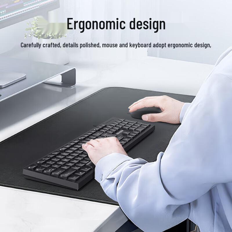 Conjunto Teclado e Mouse de Escritório com Fio Lenovo KM106