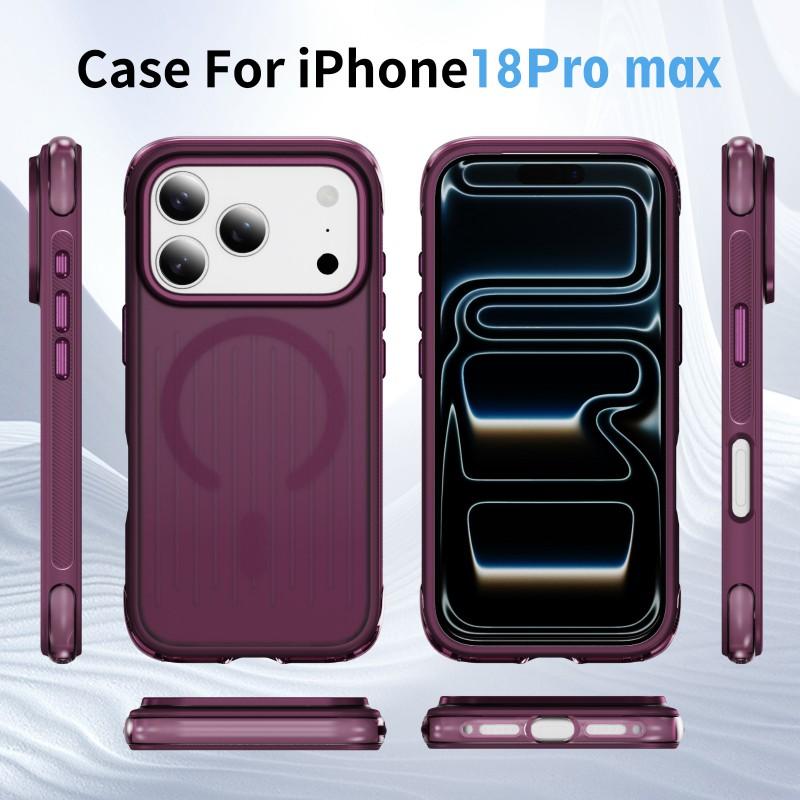Magnetic Phone Case IPhone 18 Pro Max With Shockproof Bumper Matte Finish Full Coverage TPUPC Design