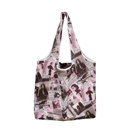 Faltbare Einkaufstasche Große Wiederverwendbare Einkaufstasche mit Beutel Tragbare Leichte Handtasche Umweltfreundliche Waschbare Tragetasche für Einkaufen Outdoor Reisen Zuhause
