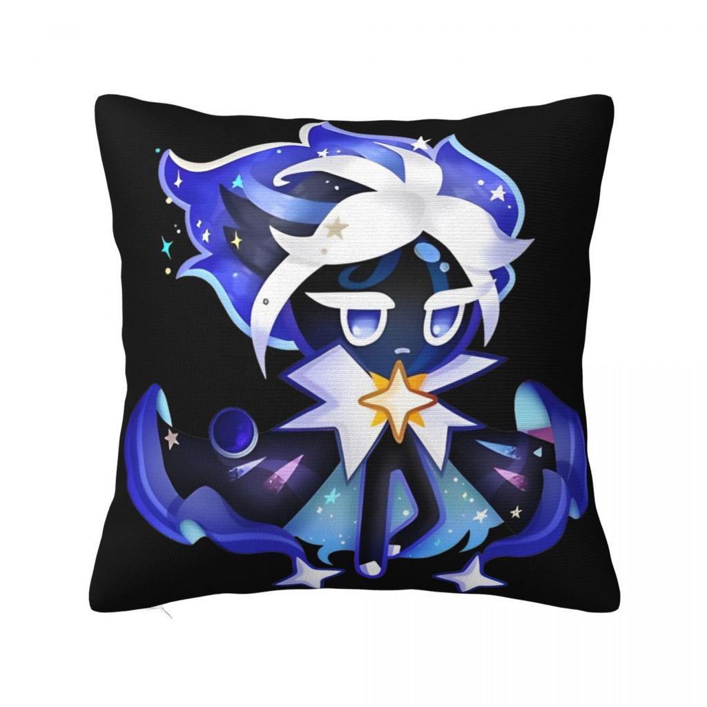 Black Pearl Cookie Pillow Case Cookie Run Kingdom Cushion Covers Customized Polyester Decor Pillowcover for Home 4545cm