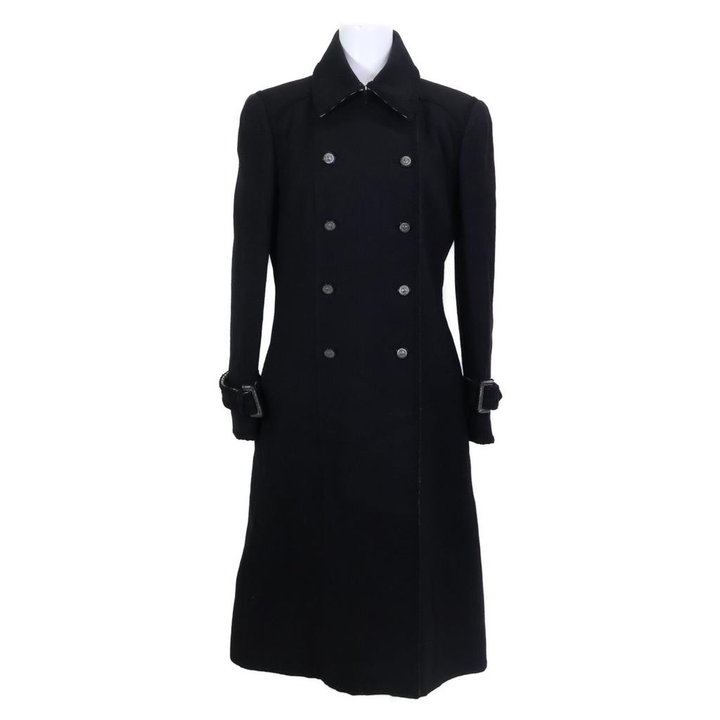 CHANEL [Good Condition/Domestic Regular] 09A P36329V24217 CC Logos Button Double Breasted Long coat 38 blackUsed