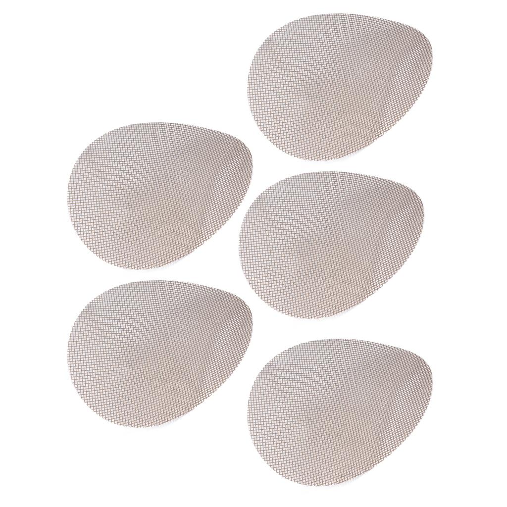 5 Stück Hochtemperaturbeständige Barbecue Runde Matte Wiederverwendbar Antihaft BBQ Grillrost Scheibe Pizza