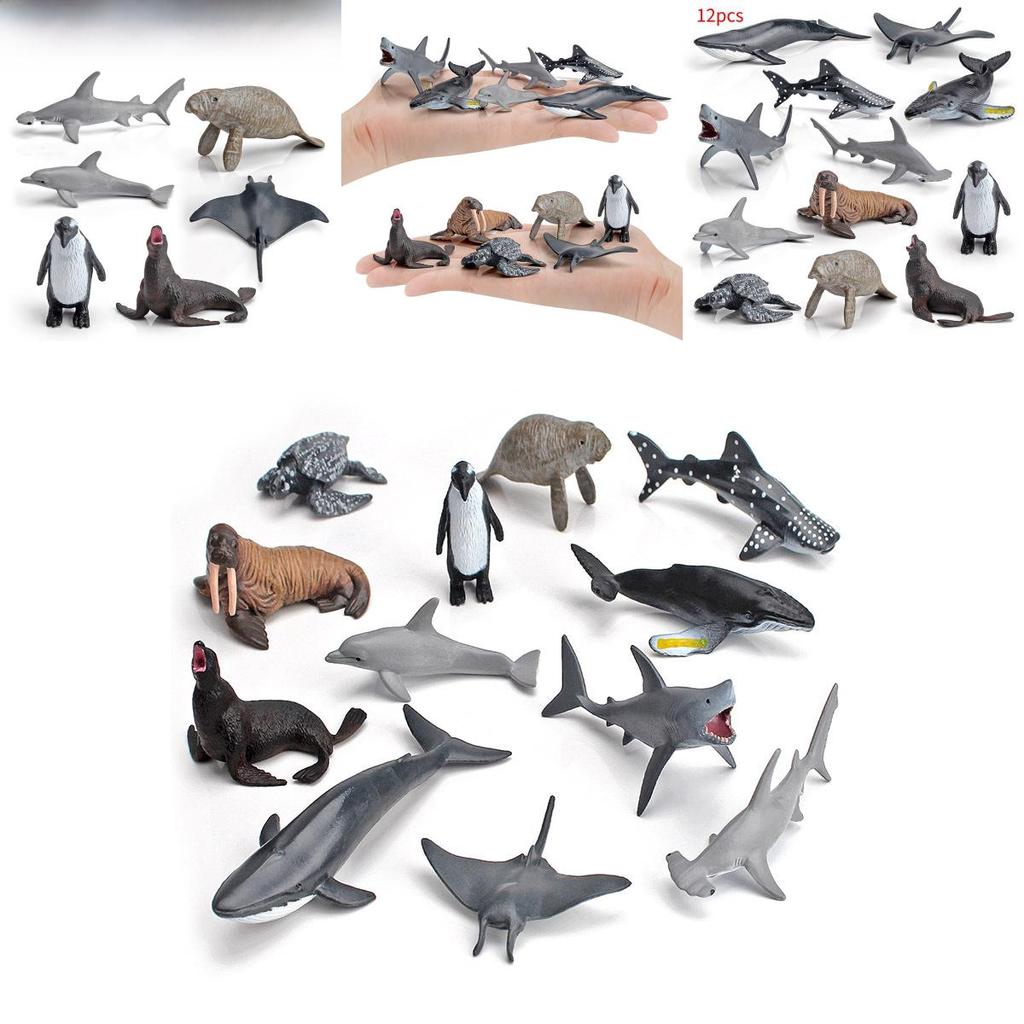 דמויות PVC של יצורי ים עם תצוגה סטטית לחובבי הים ועיצוב אקווריום