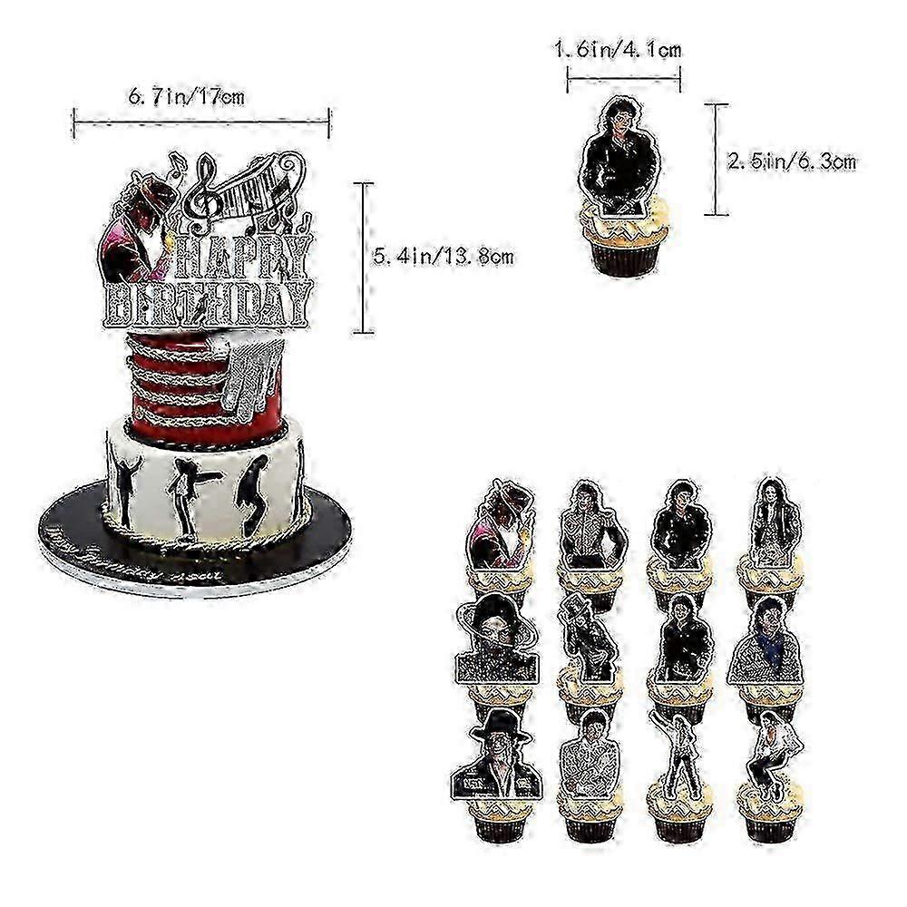 Festa di Compleanno a Tema Michael Jackson Decorazioni Forniture Palloncini Kit Striscione Topper per Torta Set meno