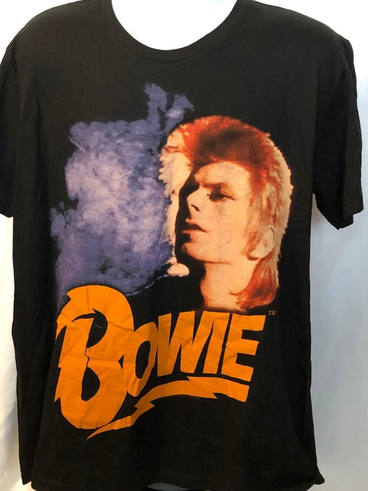 David Bowie-Retro Bowie-Orange Hair 2X Black T-shirt