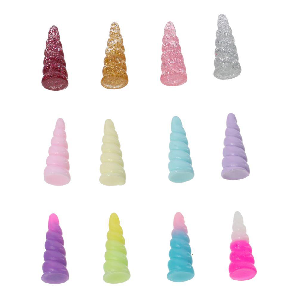Multicolor Horn Charm for Unicorn Resin Loose Beads Resin Resin Horn Charms Handmade Crafts Lovers