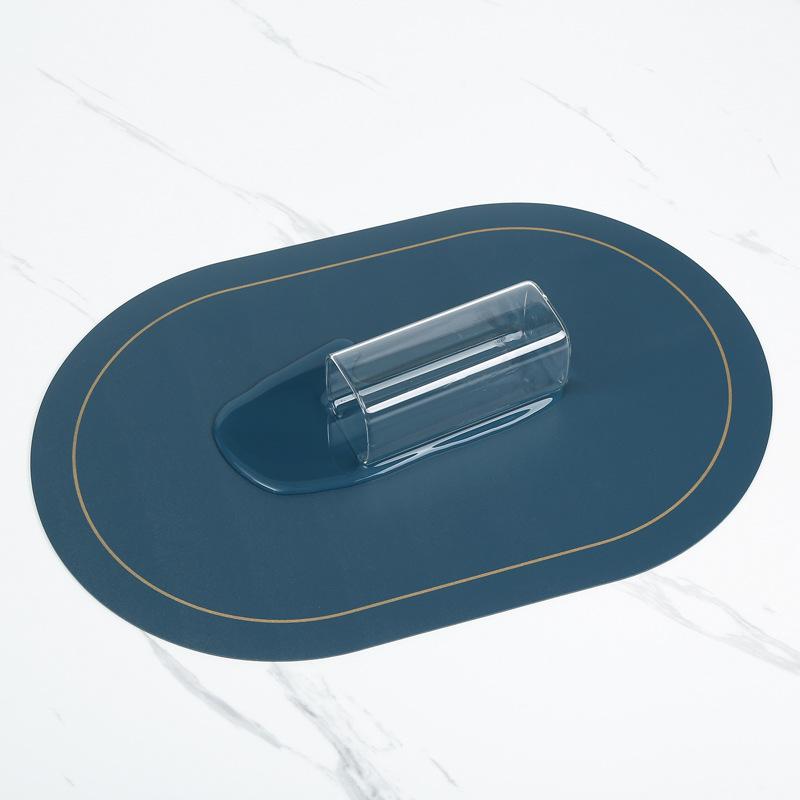 2PCS 45x30cm Leather Tableware Mat European Round Corner Decorative Pad Waterproof Oil Resistant Bowl Cup Table Mat Insulation