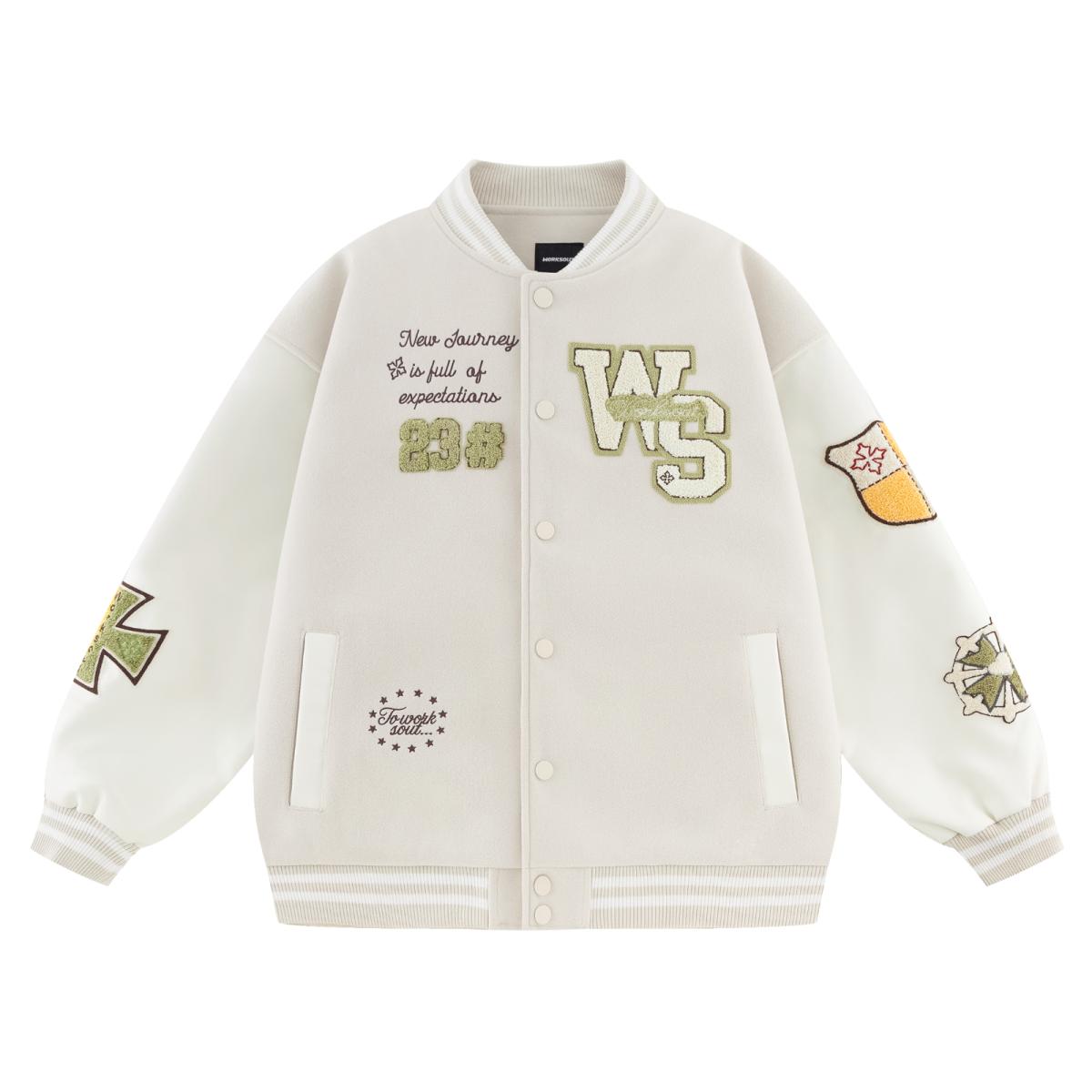 

Американский Ретро Модный Бренд Вышитая Шерстяная Бейсбольная Куртка Весна Осень Парная Национальная Мода Хип-Хоп Свободная Бейсбольная Куртка для Мужчин 3XL абрикосовый