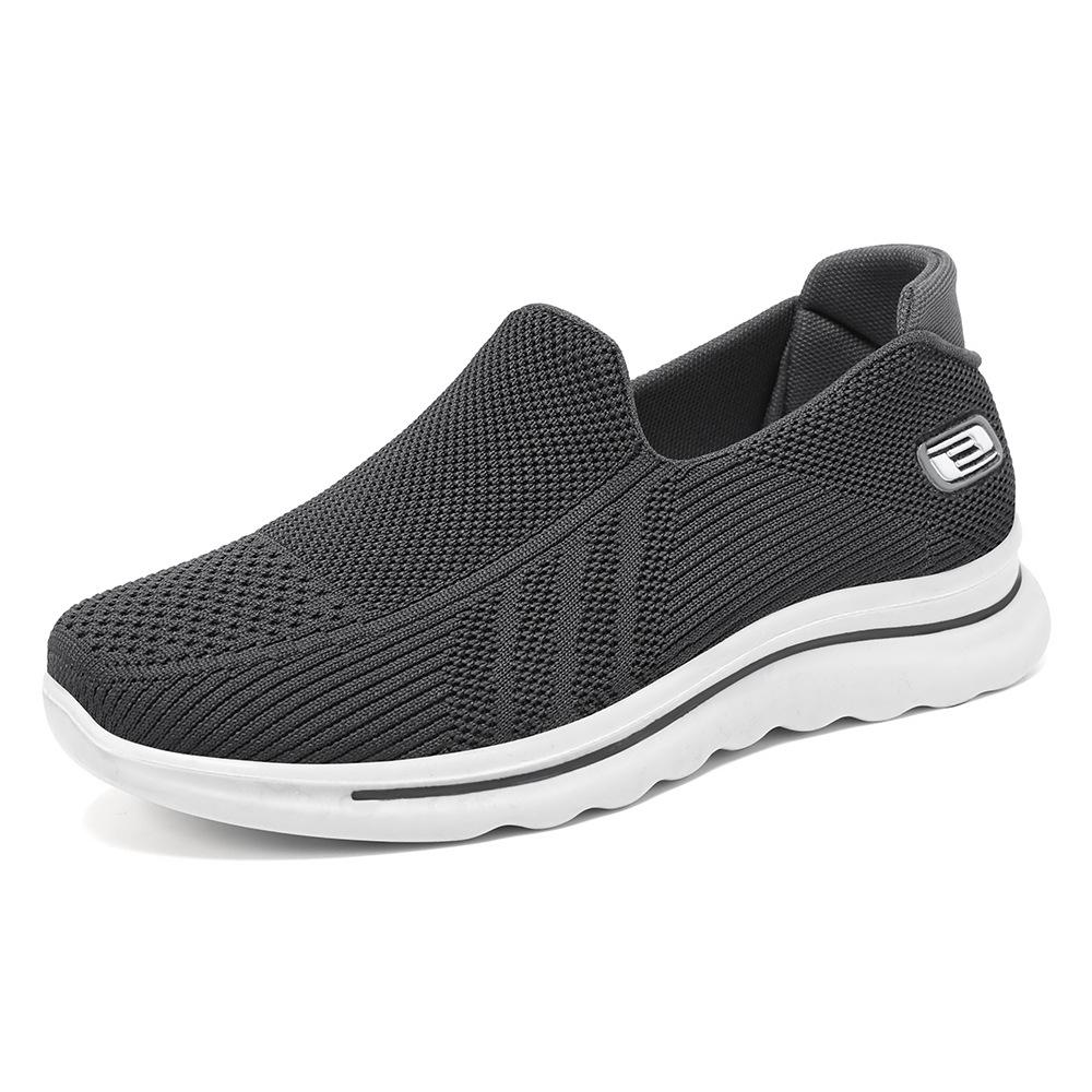 Men'S Shoes Spring Polyurethane Casual Sports Single Shoes Hair Middle-Aged And Elderly Walking Shoes Outdoor Casual Shoes