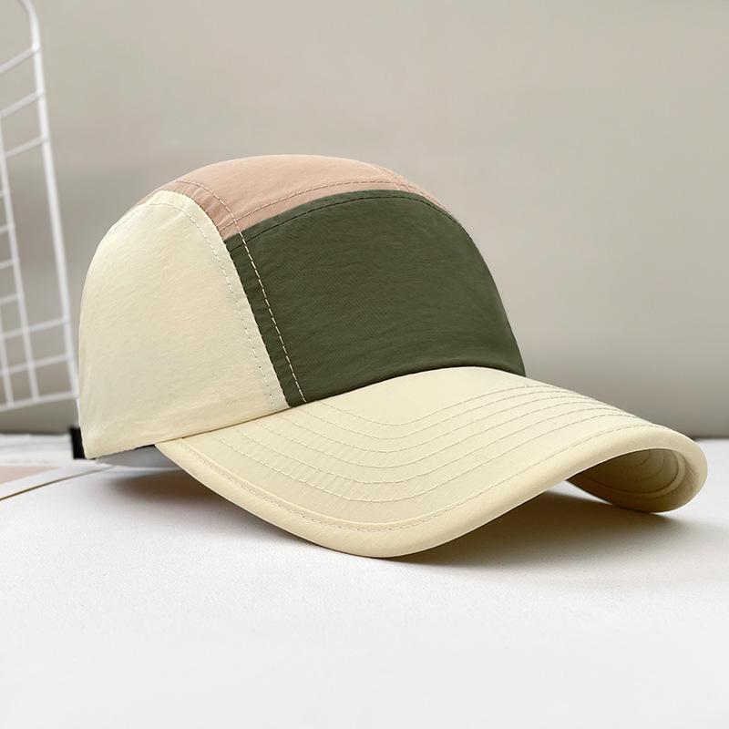 Quick-drying sun hat children's summer thin breathable wide-brimmed sun protection peaked cap color matching baseball hat men