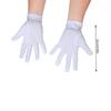 1 Pair White Formal Gloves Elegant Full Finger Tuxedo Guard Parade Santa Men Inspection Driving Mittens Women Non-Slip Gloves