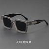 UV400 Square Frame Sunglasses Men Women PC AC Lens Non-Polarized Fashionable Geometric Temples Driving Outdoor