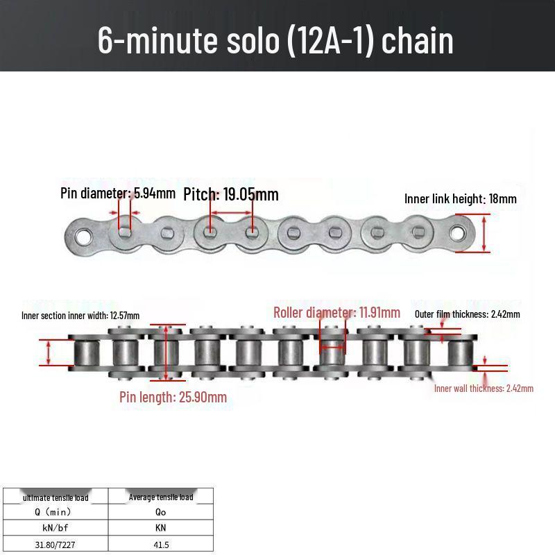 Double Row Industrial Transmission Chain with Single Row Sprocket for Large Chains