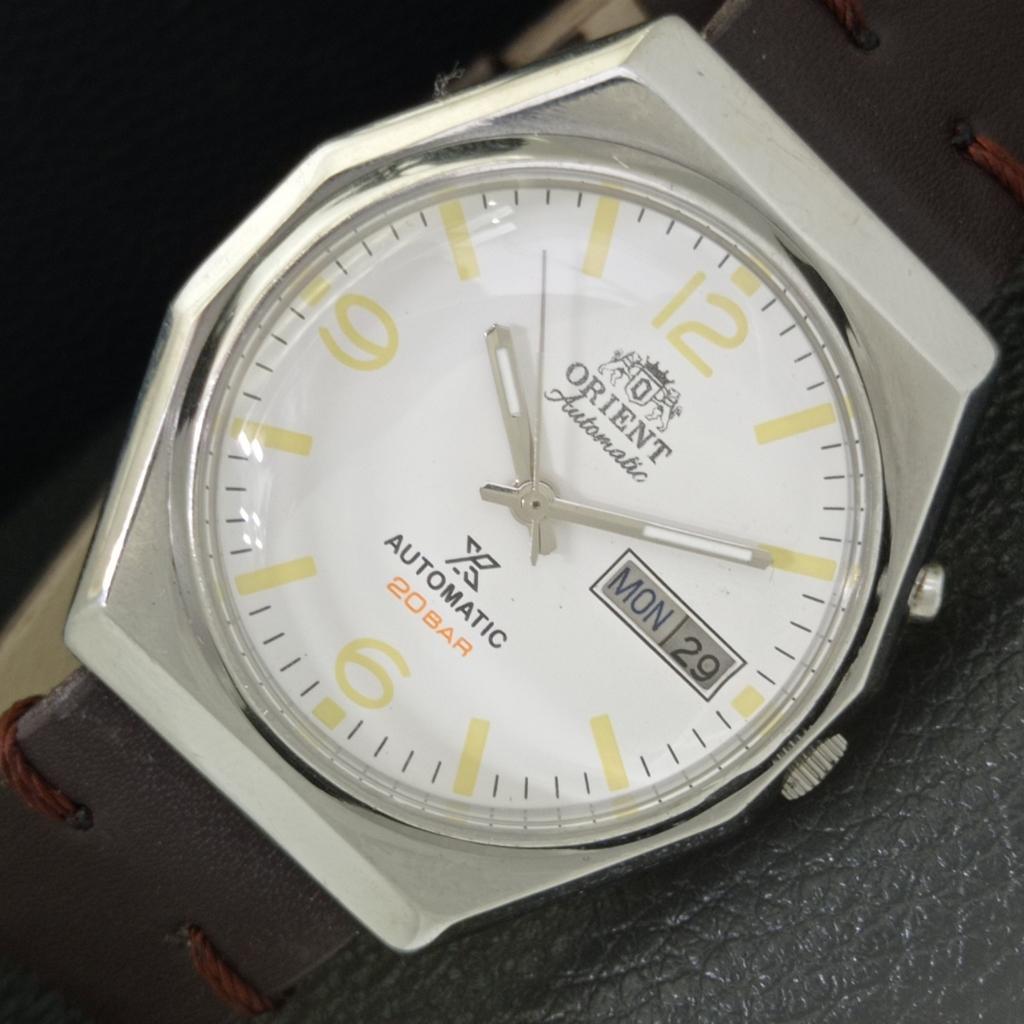 

ВИНТАЖНЫЕ МУЖСКИЕ ЧАСЫ ORIENT AUTOMATIC 46941 ЯПОНИЯ ЦВЕТ БЕЛОГО ЦИФЕРБЛАТА a700649-5 R204-a700649