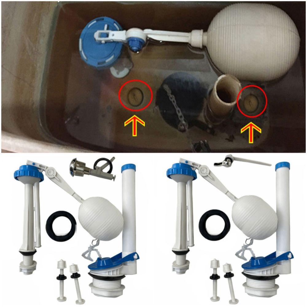 1 Ensemble Robinet d'arrivée d'eau pour réservoir de toilette Kit de réparation de toilette Remplissage de réservoir de toilette Valve d'arrivée Valve de chasse d'eau Accessoires