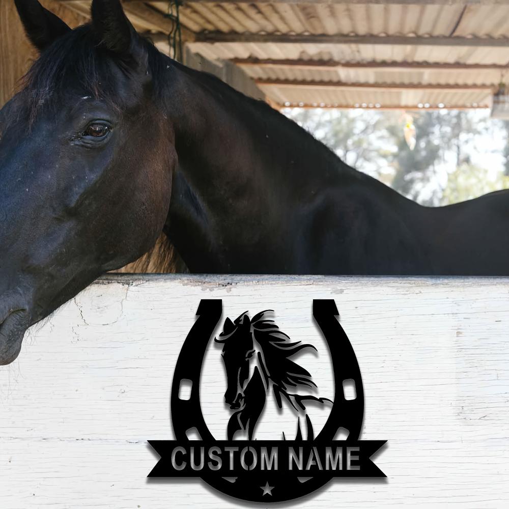 Metal Sign Horse Wall Art Home Outdoor Decor Personalized Gift